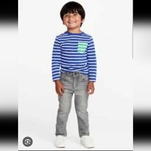 NWT Old Navy Gray Karate Toddler Jeans ~sz 18-24 Mos